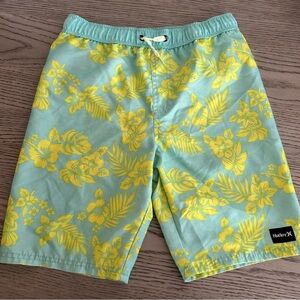 Hurley Tropical Yellow and Aqua Swim Shorts